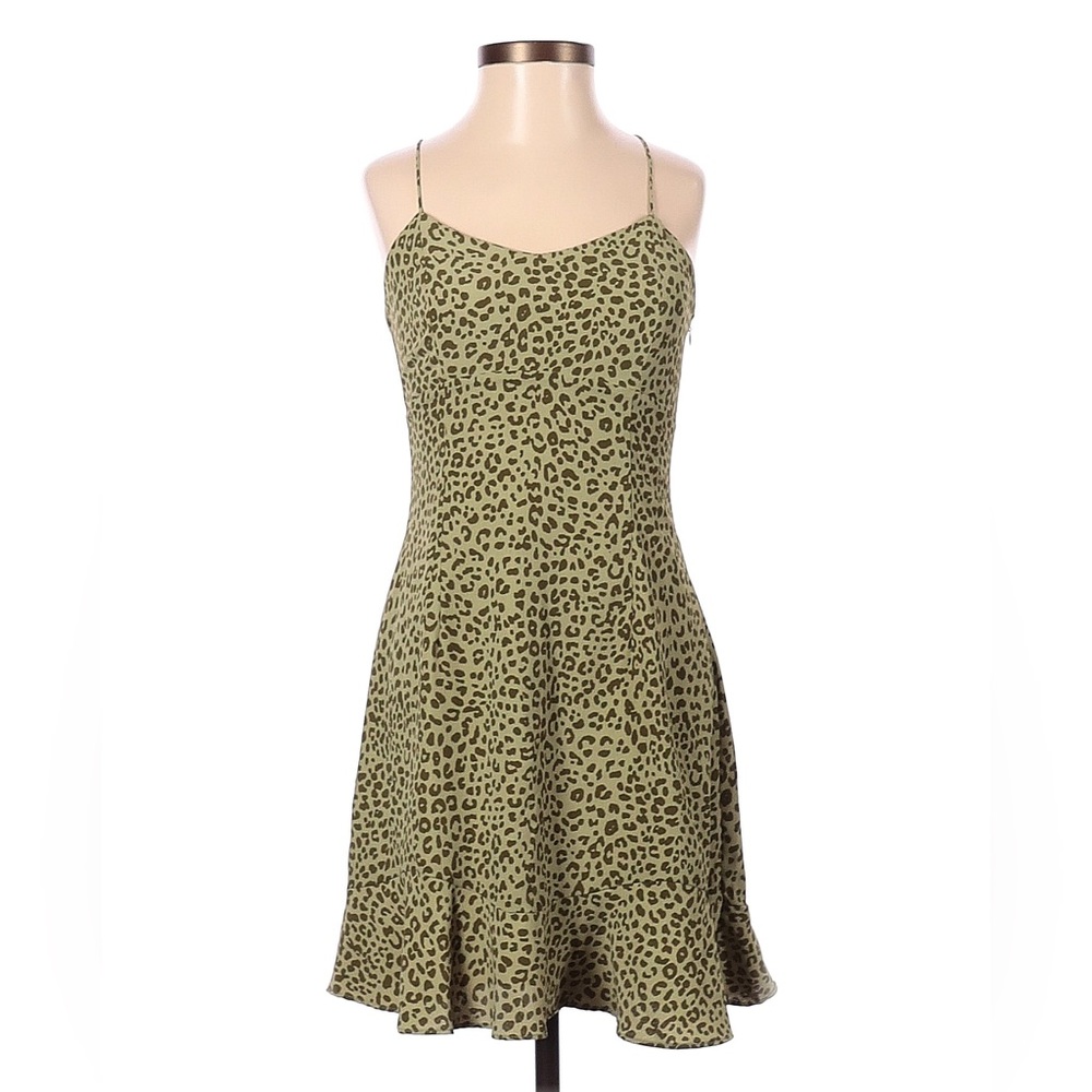 ZARA geen cheetah print dress